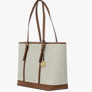 MICHAEL KORS TOP ZIP LARGE TOTE VANILLA COLOR